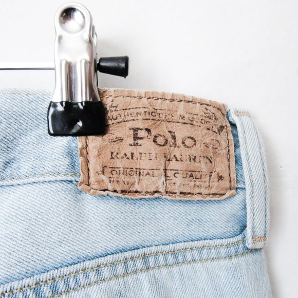 POLO RALPH LAUREN Denim Patchwork Blue Jeans ‘Avery’ Boyfriend Style Jeans /31 - Picture 10 of 14